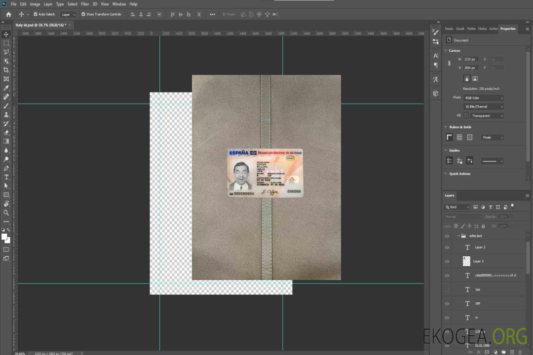 Espagne ID photolook AVANT template Espagne ID photolook AVANT template